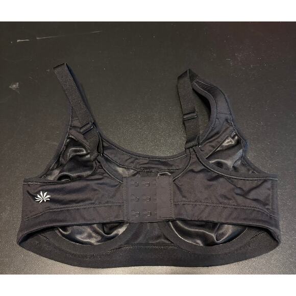 Athleta Sports Bra 32C  Black Underwired Hook & Eye Gym Yoga - Picture 2 of 4